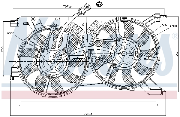 Ventilátor chladenia motora NISSENS