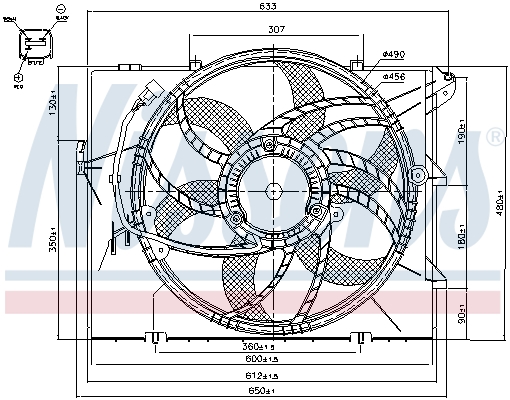 Ventilátor chladenia motora NISSENS