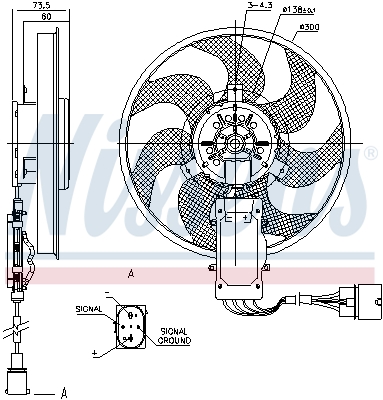 Ventilátor chladenia motora NISSENS