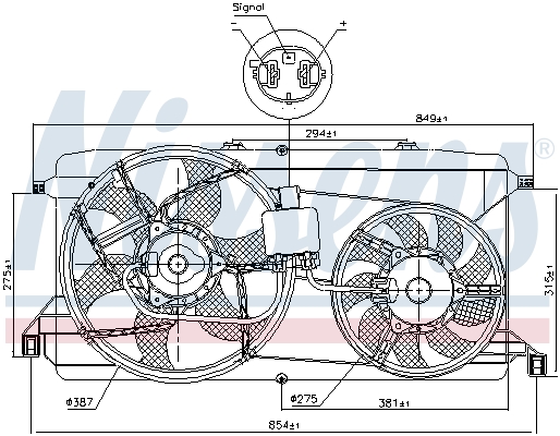 Ventilátor chladenia motora NISSENS
