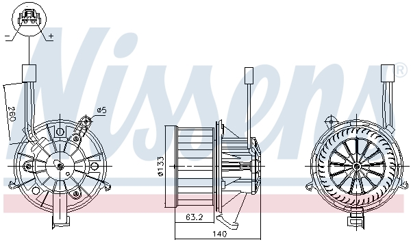 Vnútorný ventilátor NISSENS