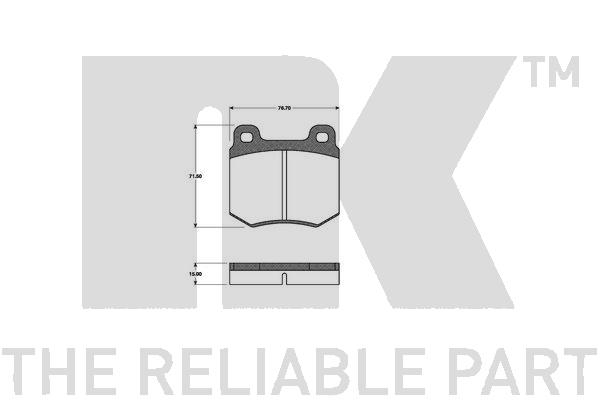 Sada brzdových platničiek kotúčovej brzdy NK