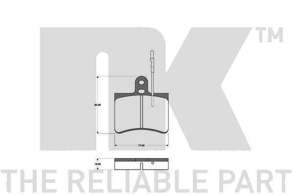 Sada brzdových platničiek kotúčovej brzdy NK