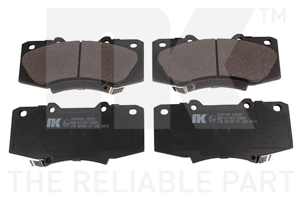 Sada brzdových platničiek kotúčovej brzdy NK