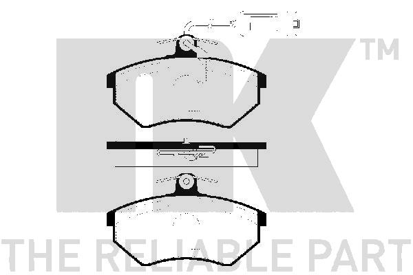 Sada brzdových platničiek kotúčovej brzdy NK