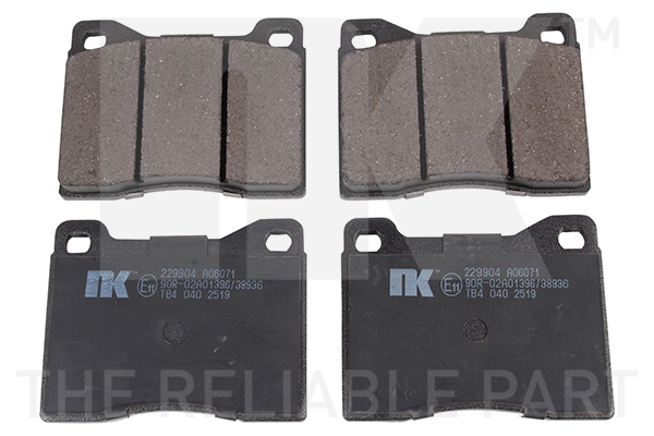 Sada brzdových platničiek kotúčovej brzdy NK