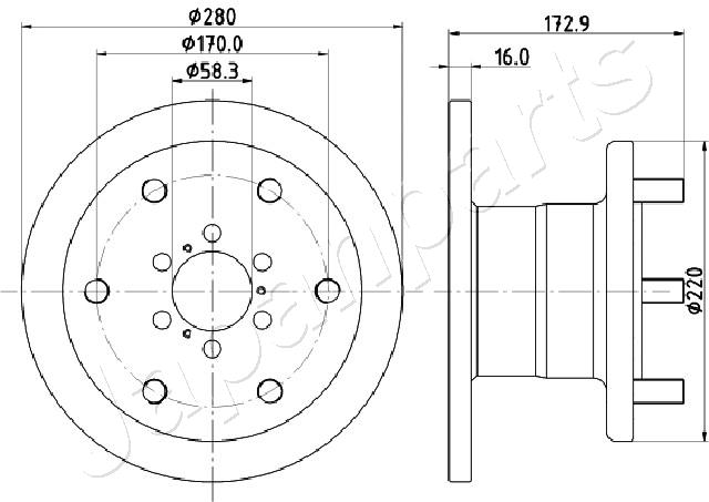 Brzdový kotúč JAPANPARTS