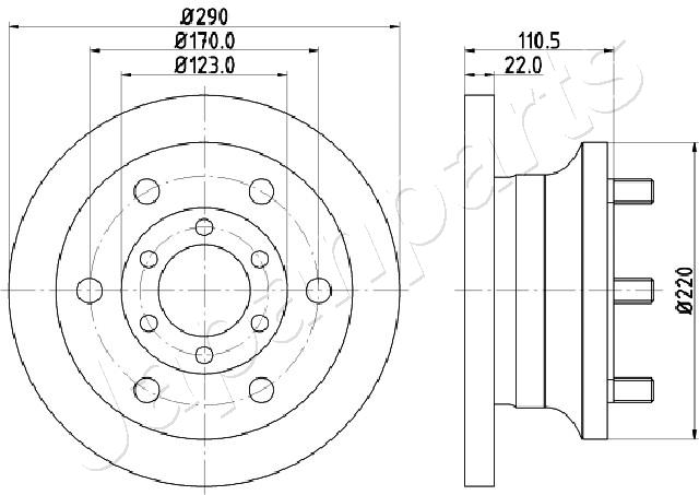 Brzdový kotúč JAPANPARTS
