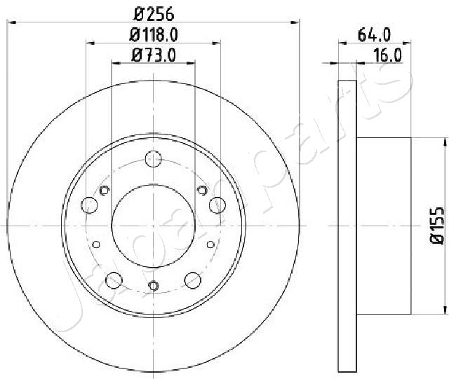 Brzdový kotúč JAPANPARTS