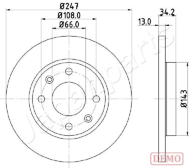Brzdový kotúč JAPANPARTS