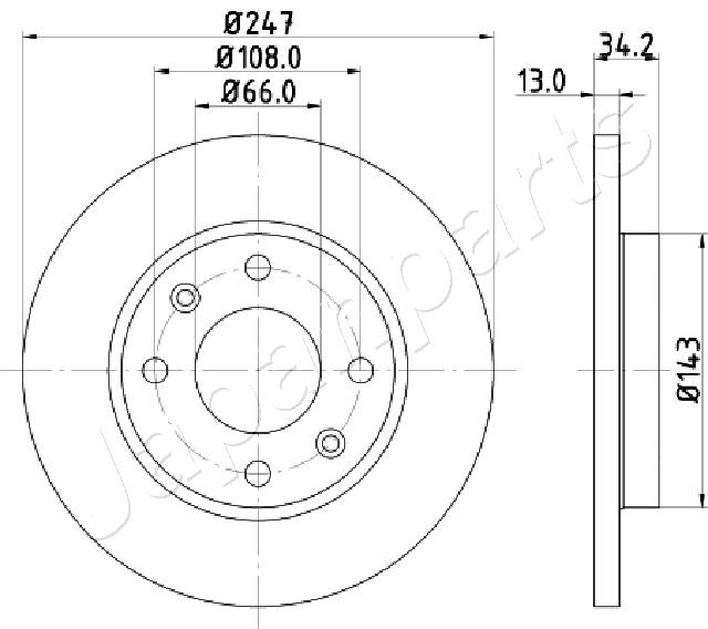 Brzdový kotúč JAPANPARTS