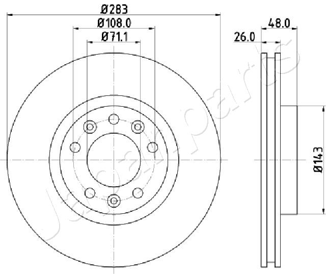 Brzdový kotúč JAPANPARTS