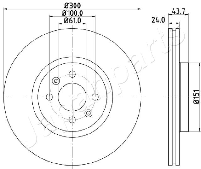 Brzdový kotúč JAPANPARTS