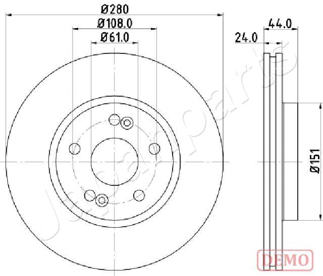 Brzdový kotúč JAPANPARTS