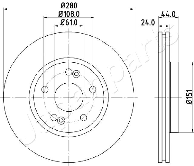 Brzdový kotúč JAPANPARTS