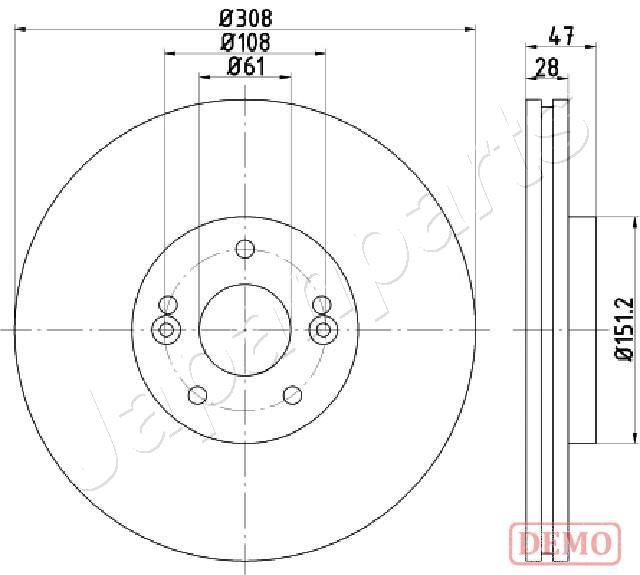 Brzdový kotúč JAPANPARTS