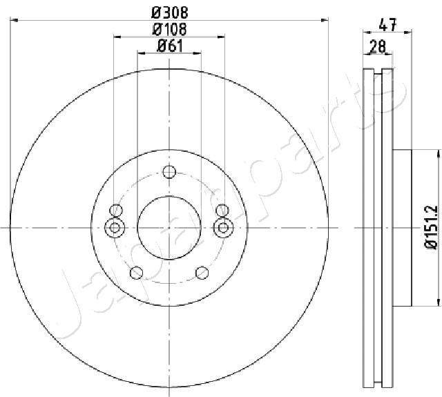 Brzdový kotúč JAPANPARTS