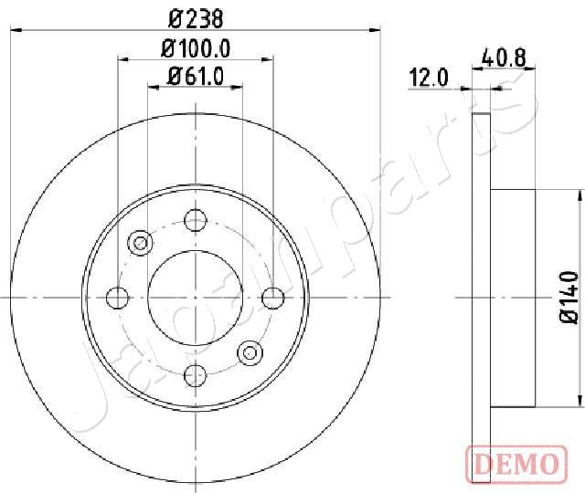 Brzdový kotúč JAPANPARTS