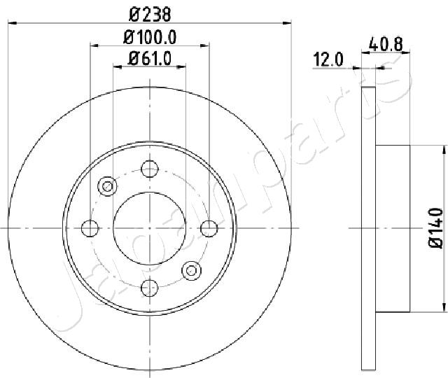 Brzdový kotúč JAPANPARTS