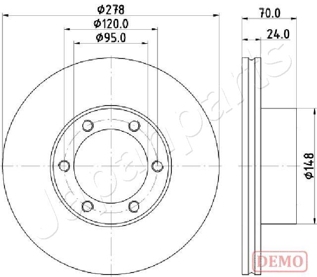 Brzdový kotúč JAPANPARTS