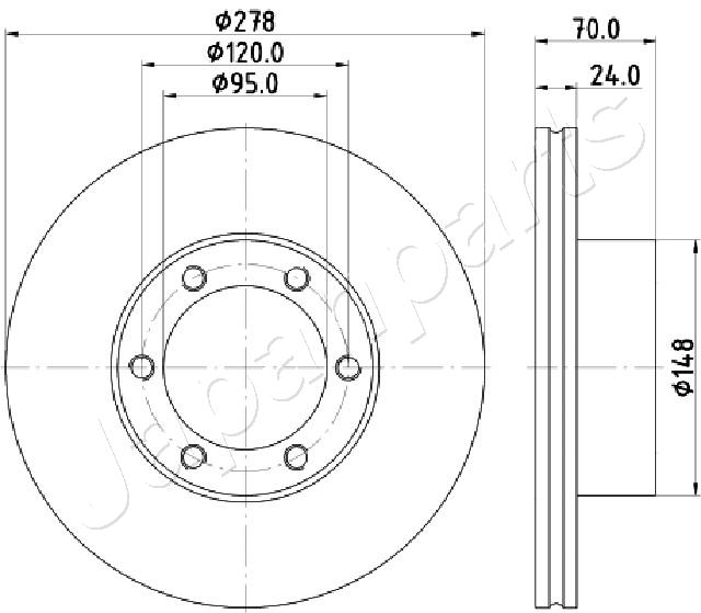 Brzdový kotúč JAPANPARTS