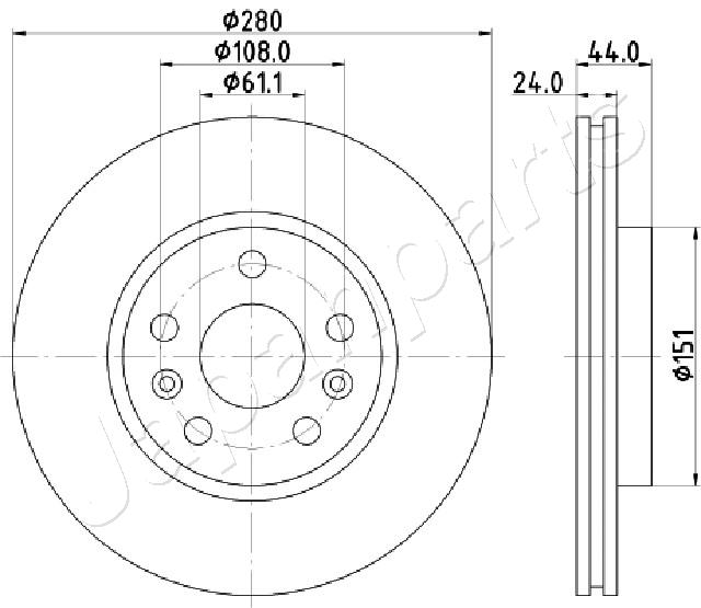 Brzdový kotúč JAPANPARTS