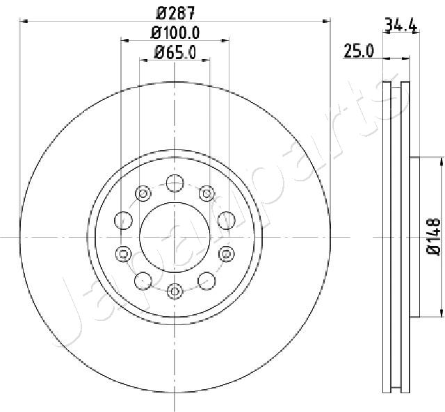 Brzdový kotúč JAPANPARTS