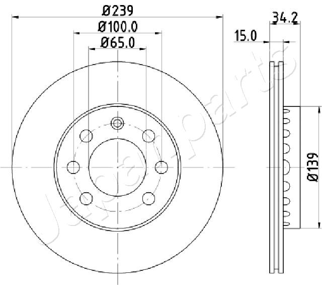 Brzdový kotúč JAPANPARTS