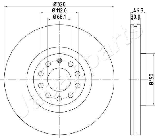 Brzdový kotúč JAPANPARTS