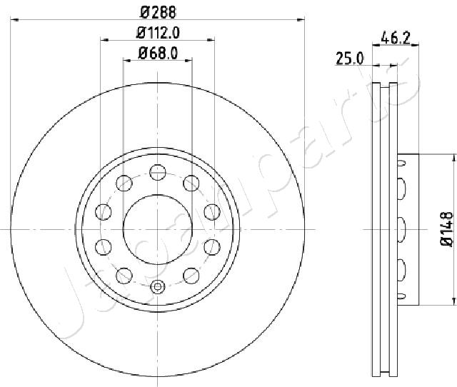 Brzdový kotúč JAPANPARTS