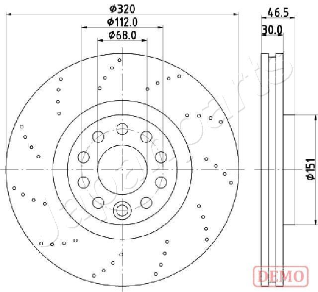 Brzdový kotúč JAPANPARTS
