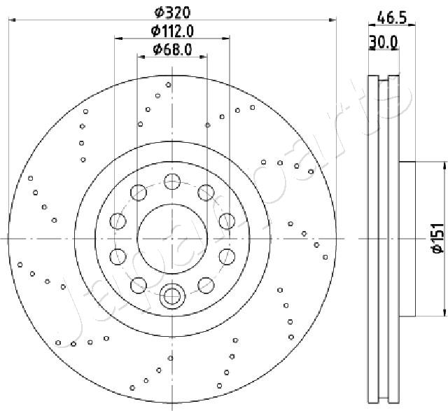 Brzdový kotúč JAPANPARTS