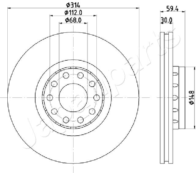 Brzdový kotúč JAPANPARTS