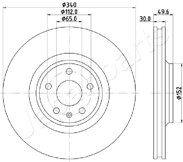 Brzdový kotúč JAPANPARTS