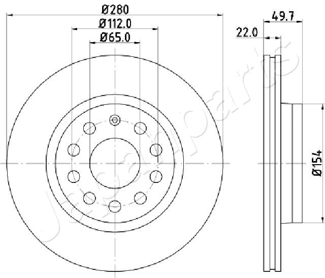 Brzdový kotúč JAPANPARTS