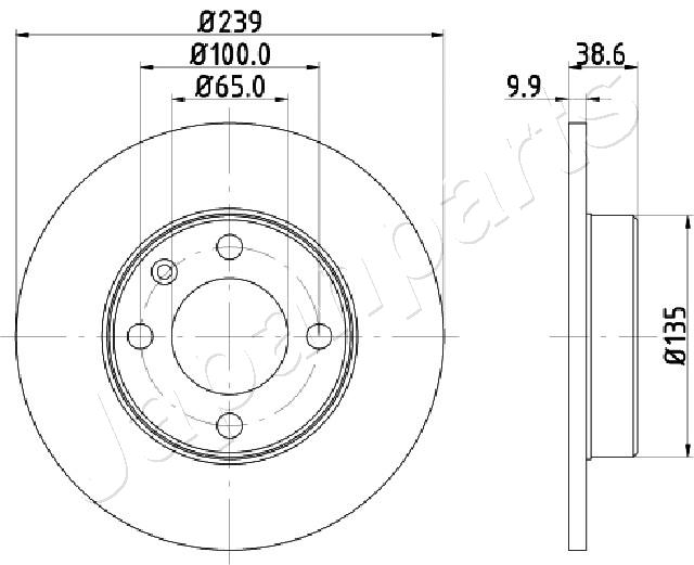 Brzdový kotúč JAPANPARTS