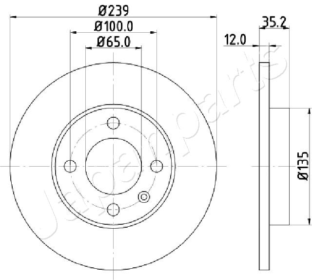 Brzdový kotúč JAPANPARTS
