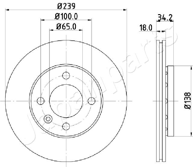 Brzdový kotúč JAPANPARTS