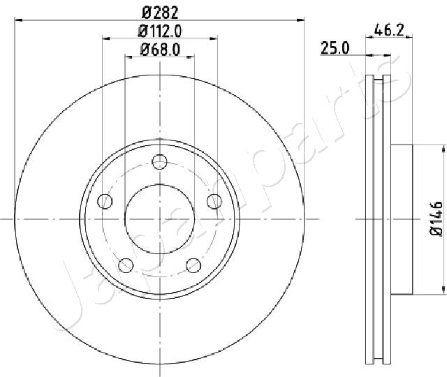 Brzdový kotúč JAPANPARTS