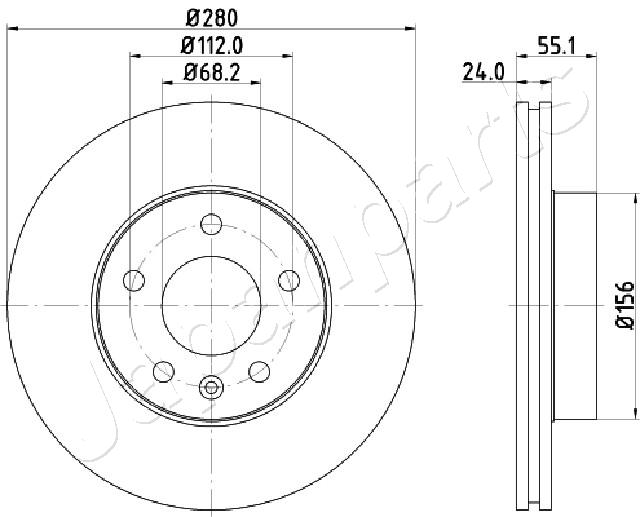 Brzdový kotúč JAPANPARTS