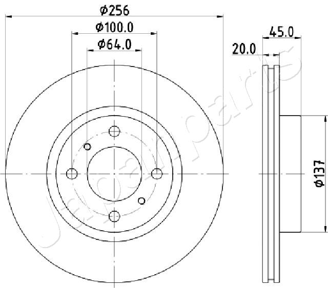 Brzdový kotúč JAPANPARTS