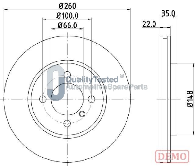 Brzdový kotúč JAPANPARTS