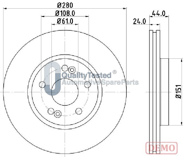 Brzdový kotúč JAPANPARTS