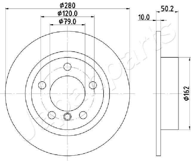 Brzdový kotúč JAPANPARTS