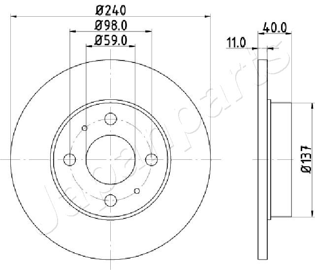 Brzdový kotúč JAPANPARTS