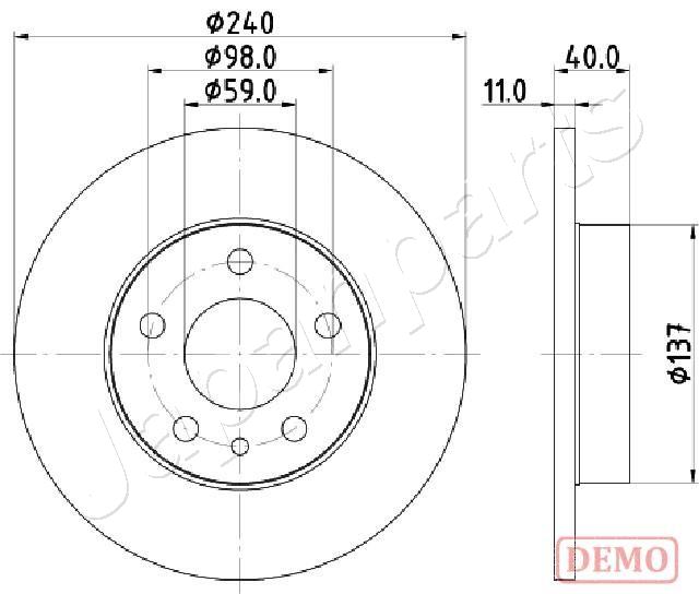 Brzdový kotúč JAPANPARTS