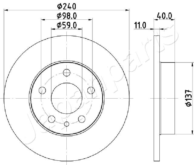 Brzdový kotúč JAPANPARTS