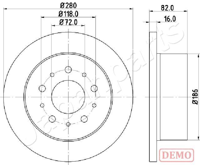 Brzdový kotúč JAPANPARTS