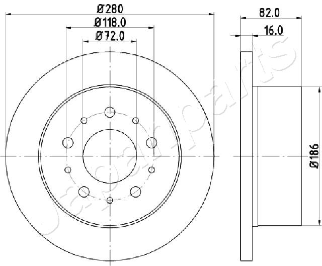 Brzdový kotúč JAPANPARTS