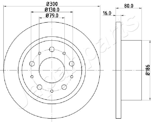 Brzdový kotúč JAPANPARTS